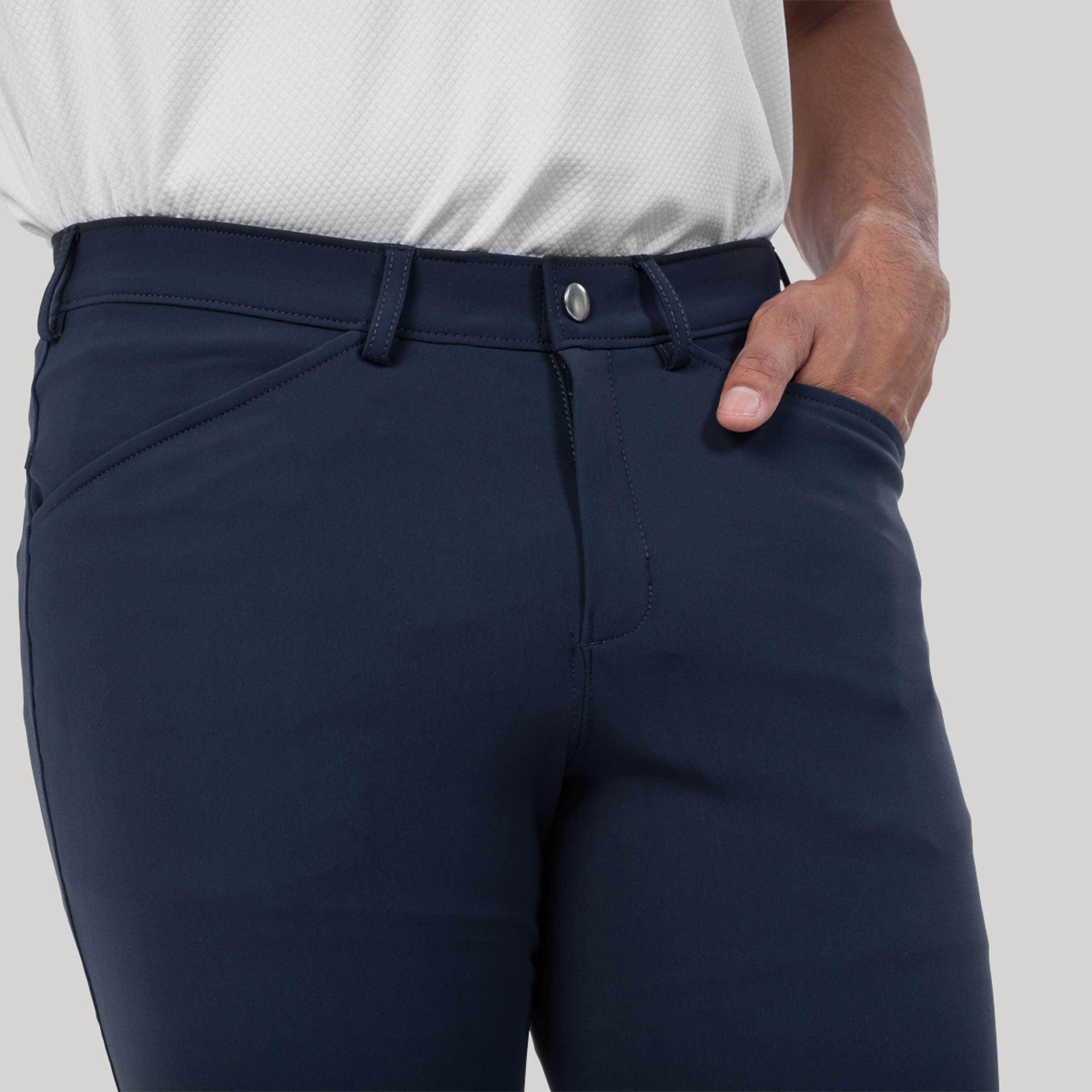 Elvera Equestrian Pantalon d'Équitation Dual Core Pro Half Seat Hommes Salute