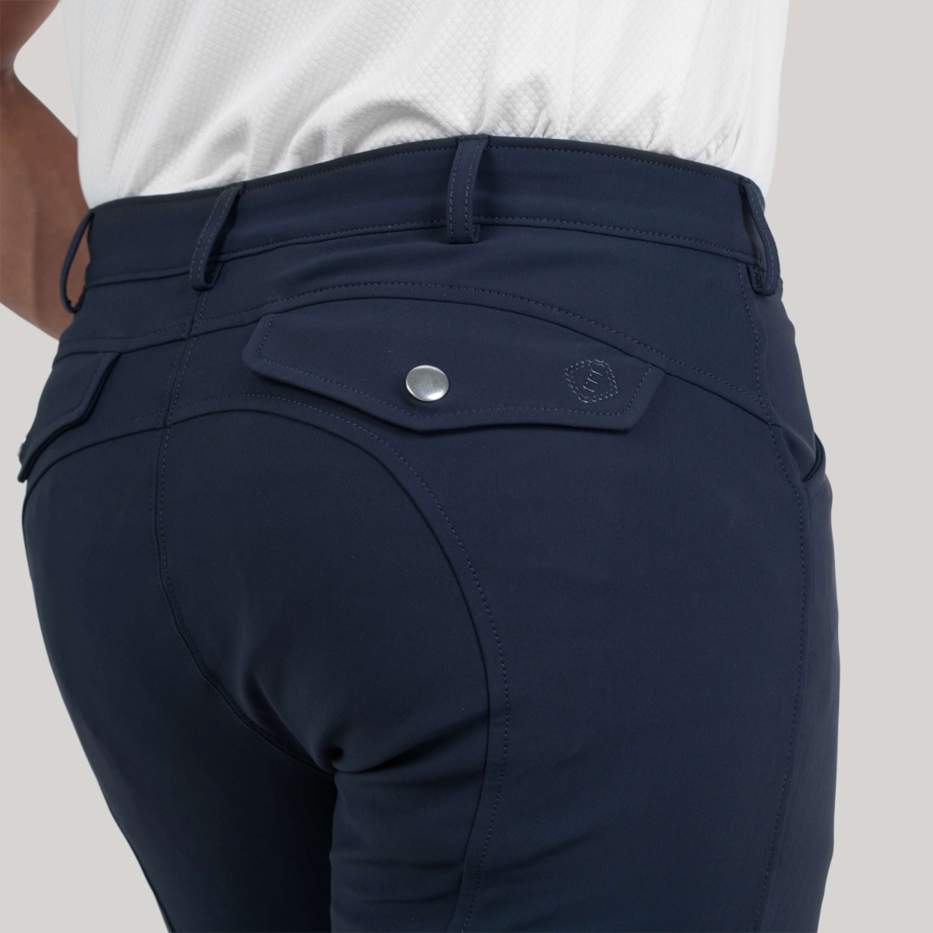 Elvera Equestrian Pantalon d'Équitation Dual Core Pro Half Seat Hommes Salute