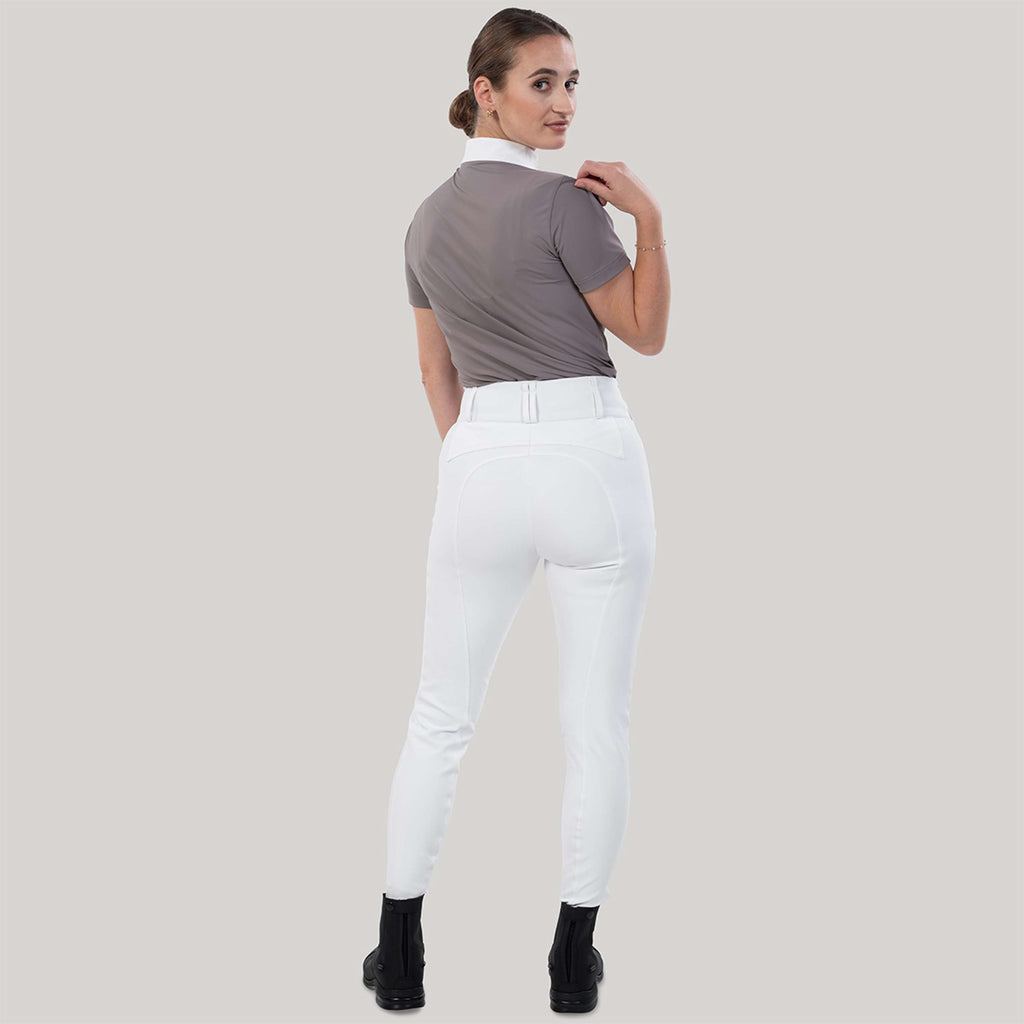 Elvera Equestrian Pantalon d'Équitation Sensitive Pro Half Seat Blanc
