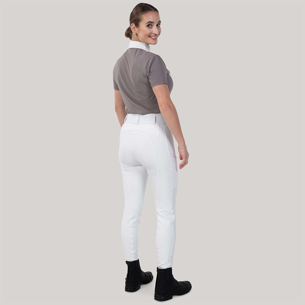 Elvera Equestrian Pantalon d'Équitation Sensitive Pro Half Seat Blanc