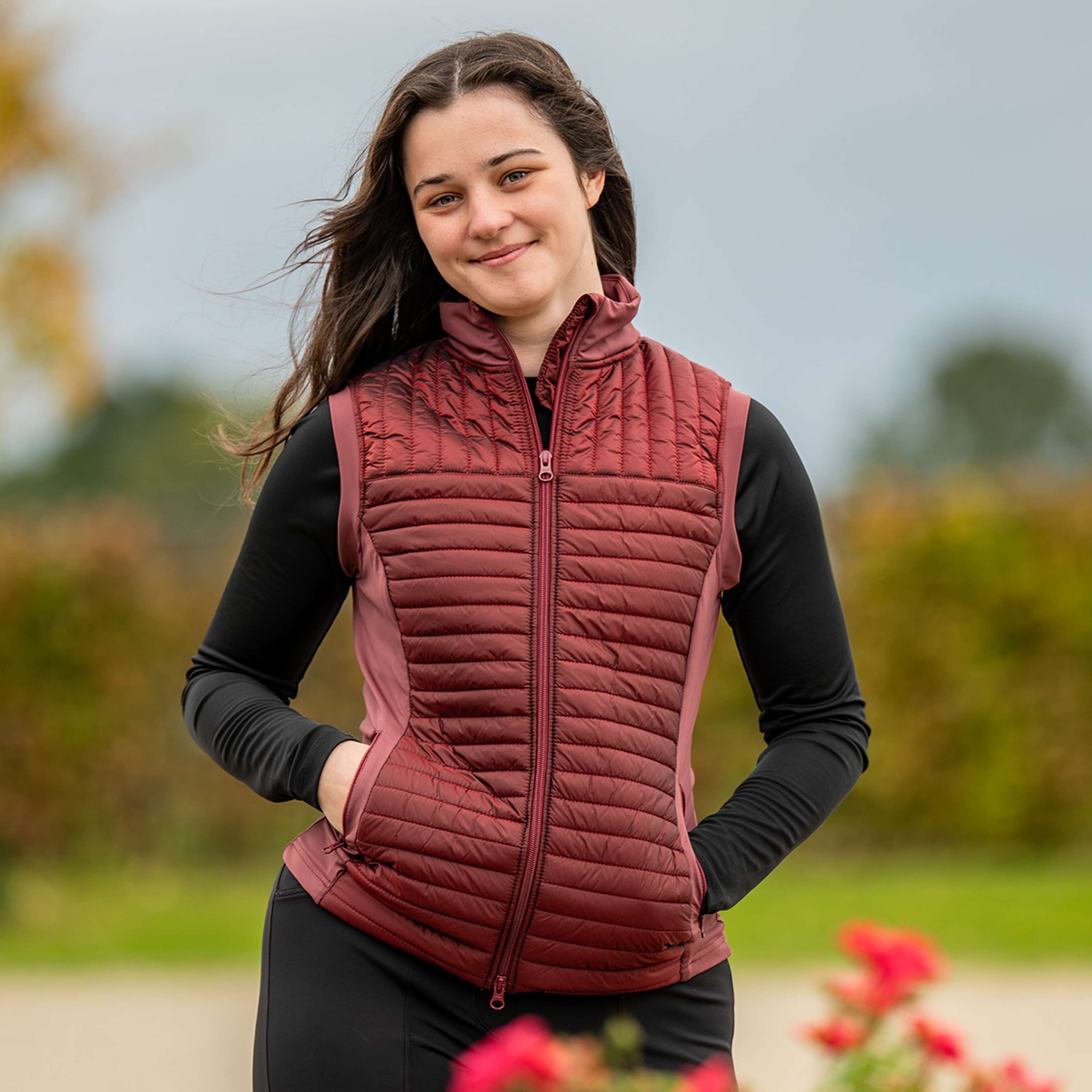 Elvera Equestrian Bodychauffant EEBaroness Metalic Burgundy