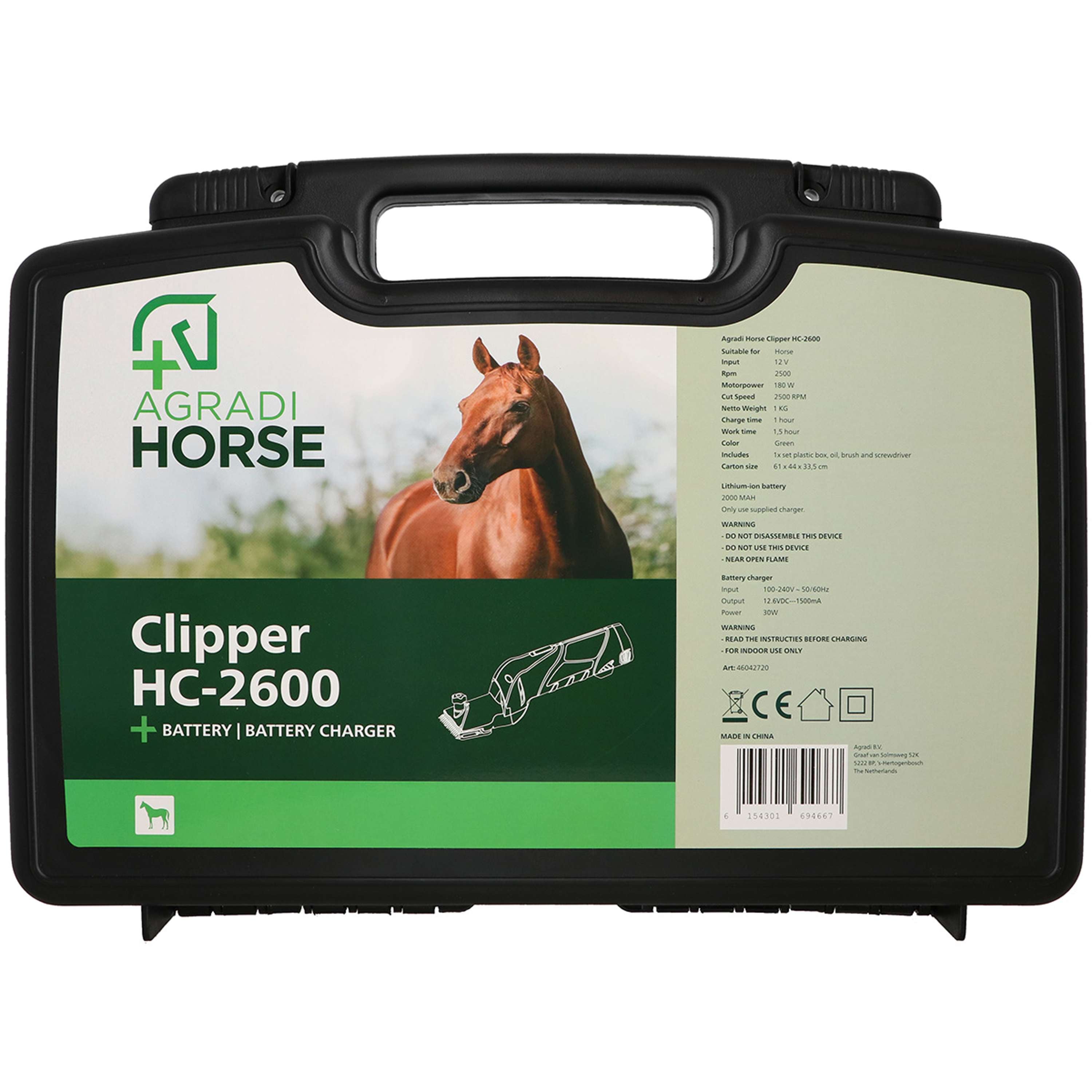 Agradi Horse Tondeuse à batterie HC-2600 Vert