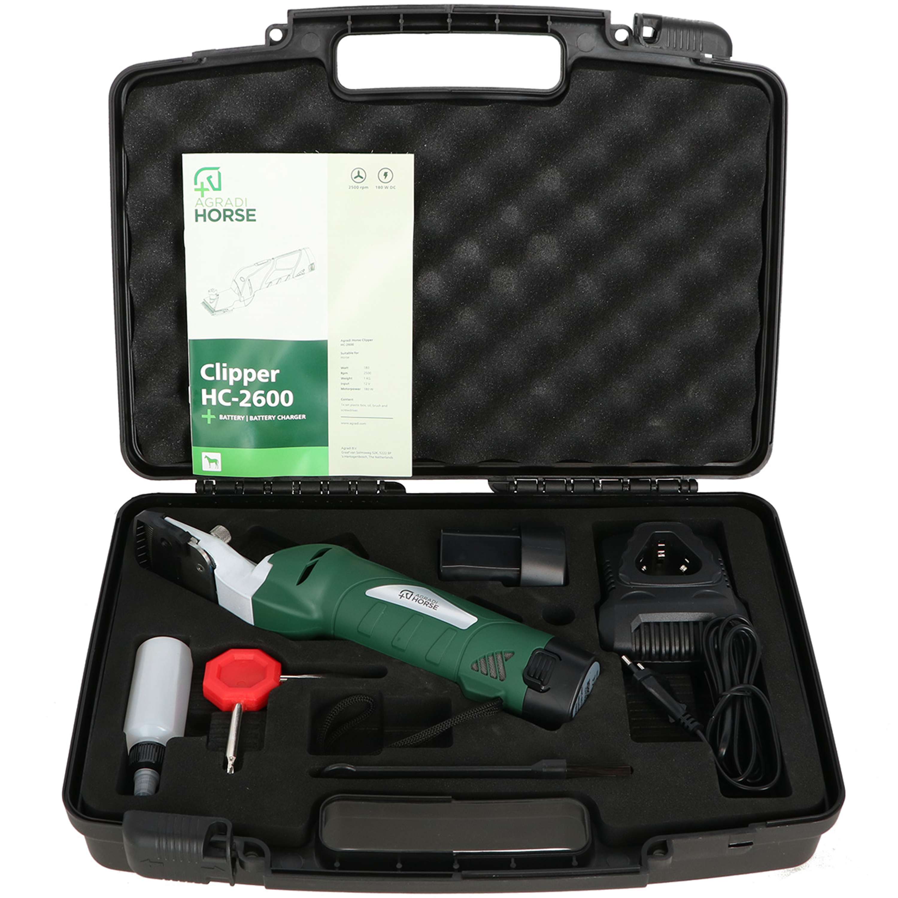 Agradi Horse Tondeuse à batterie HC-2600 Vert
