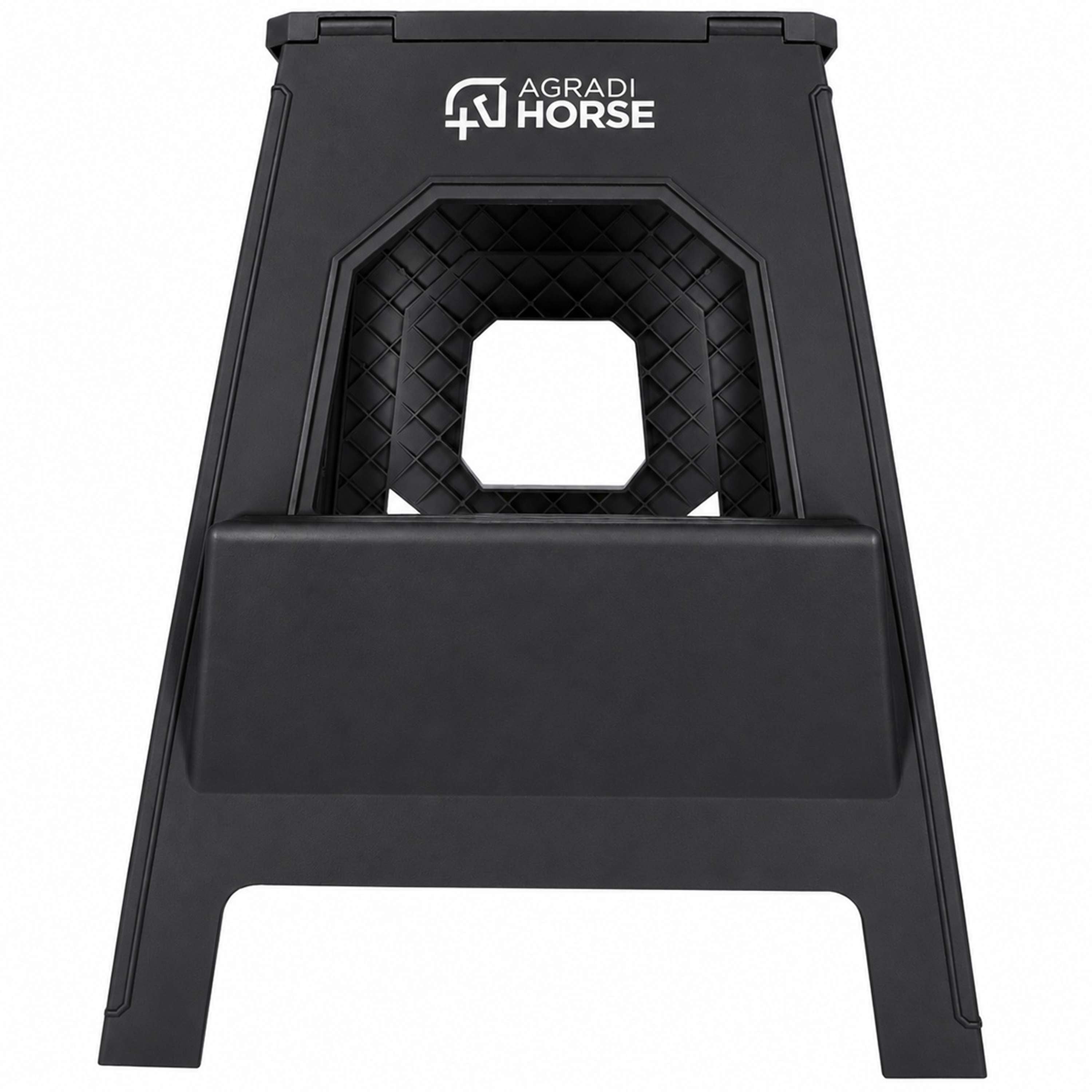 Agradi Horse Tabouret/Marche-Pied Pliant Noir