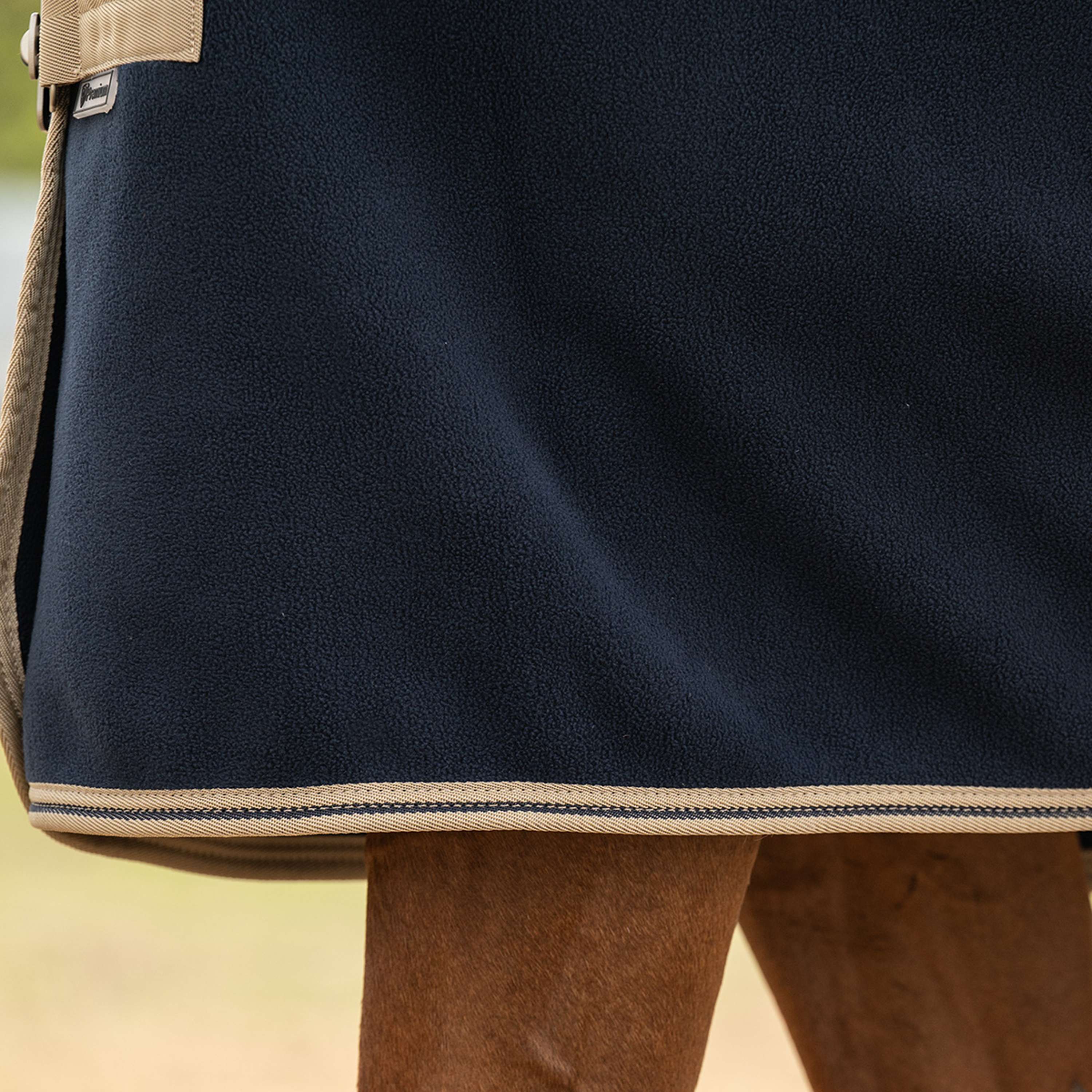 Velder Horsewear Premium Deluxe Fleece Cooler with Collar Navy/Check