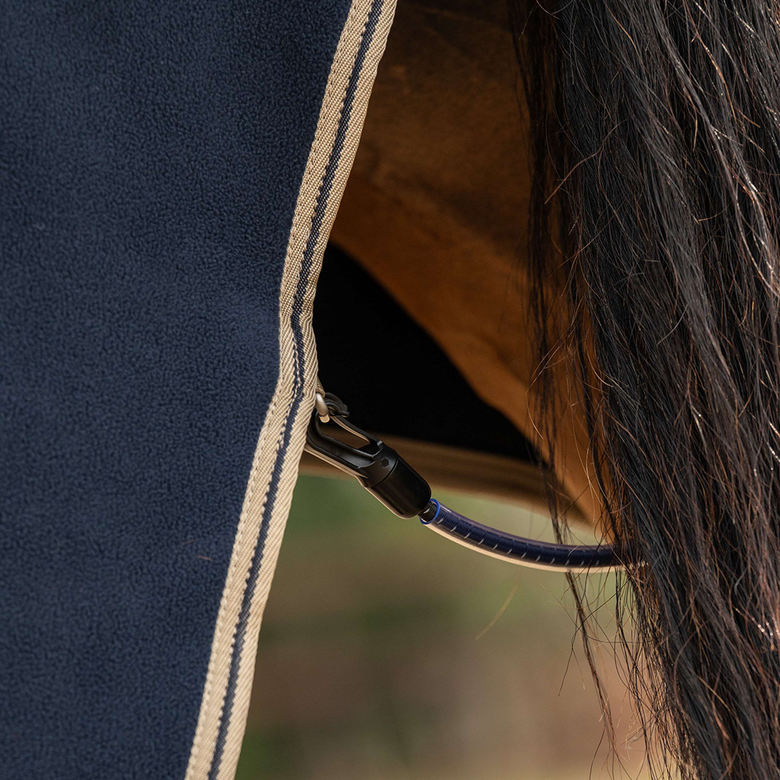 Velder Horsewear Premium Deluxe Fleece Cooler with Collar Navy/Check