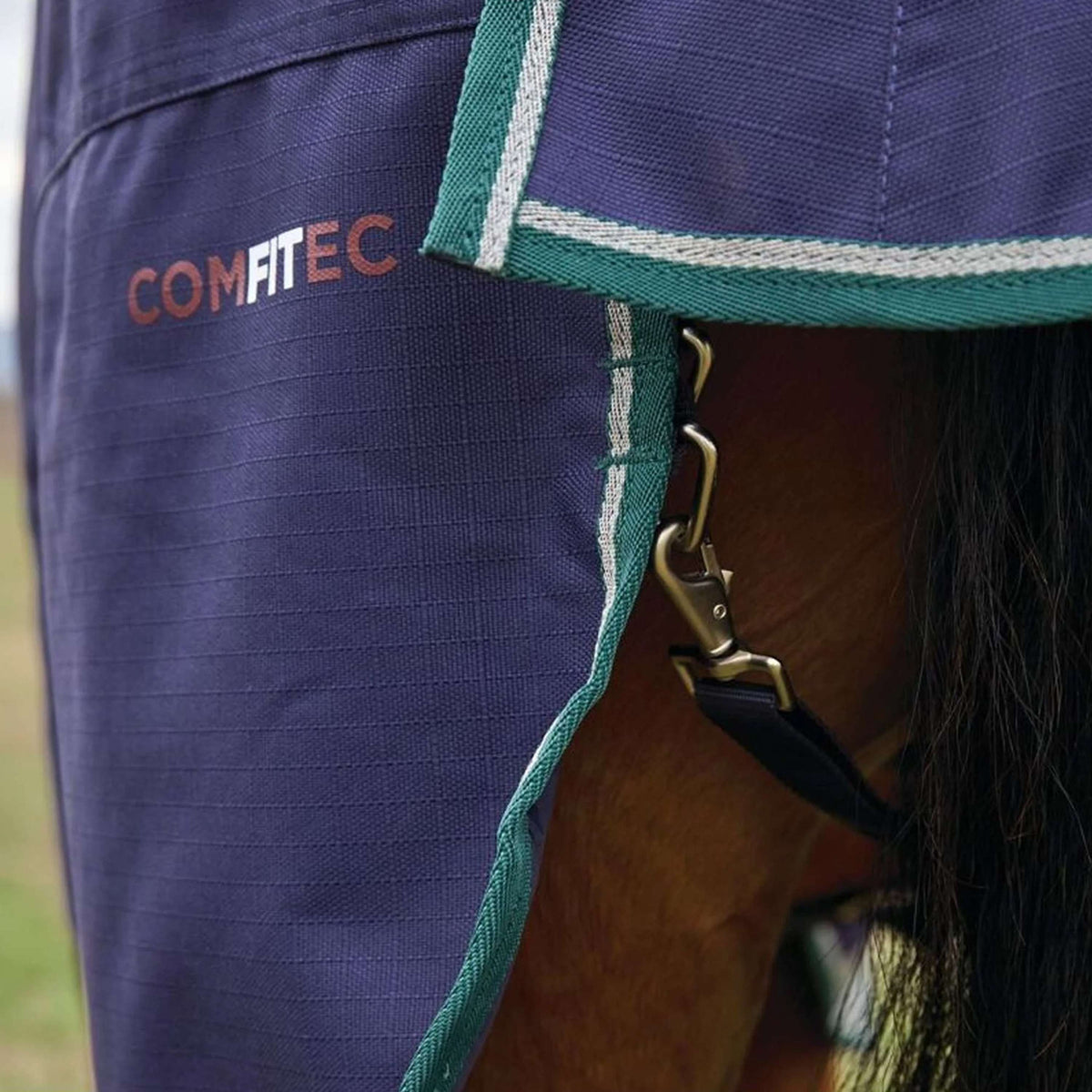 WeatherBeeta ComFiTec Plus Dynamic Turnout High Neck 100g Navy/Forest Green