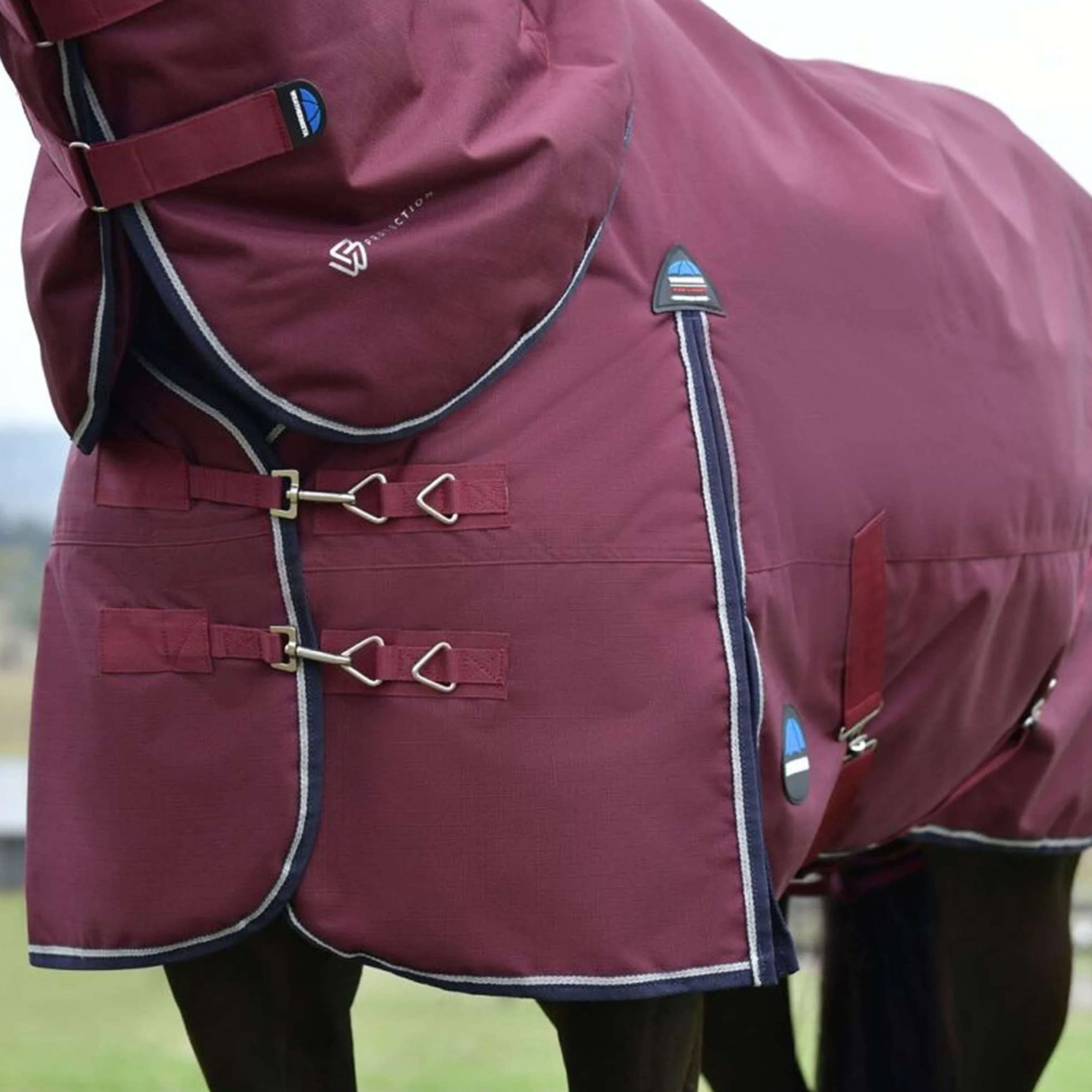 WeatherBeeta ComFiTec Essential Turnout Detach-A-Neck 50g Bourgogne/Marine