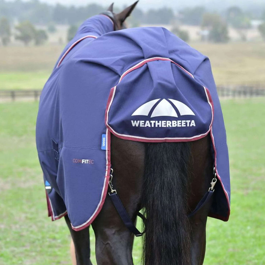 WeatherBeeta ComFiTec Essential Turnout Detach-A-Neck 50g Marine/Bordeaux