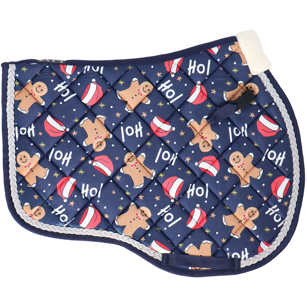 HKM Tapis de Selle X-Mas Polyvalence Bleu Foncé