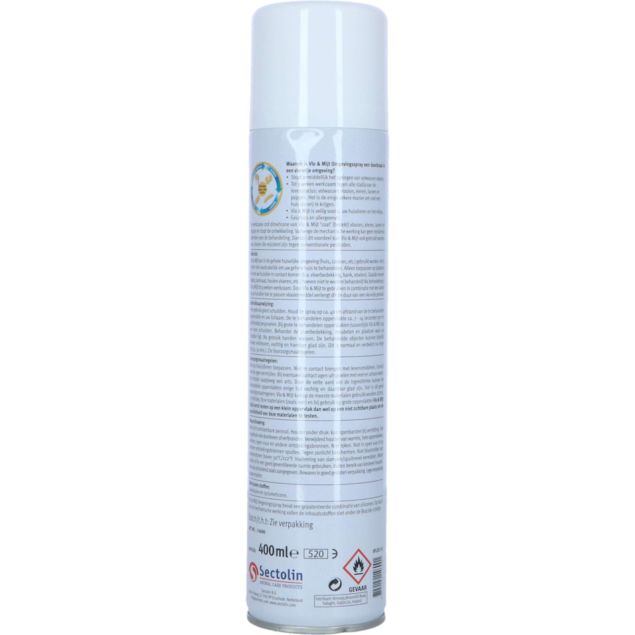 Sectolin SectoShield Puces et Mites Spray Environnement