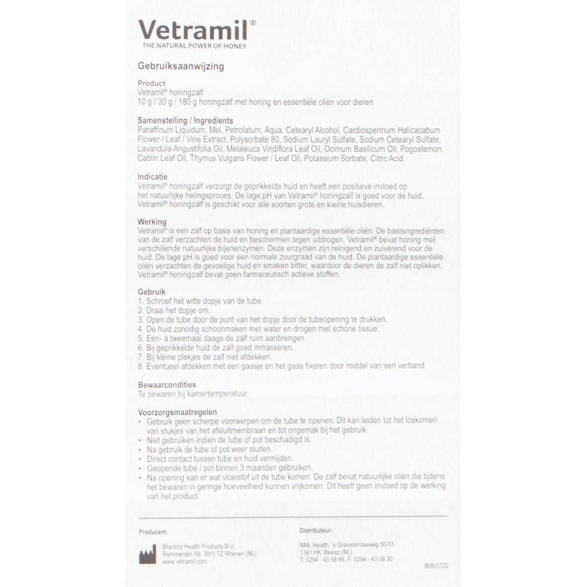 Vetramil Baume au Miel