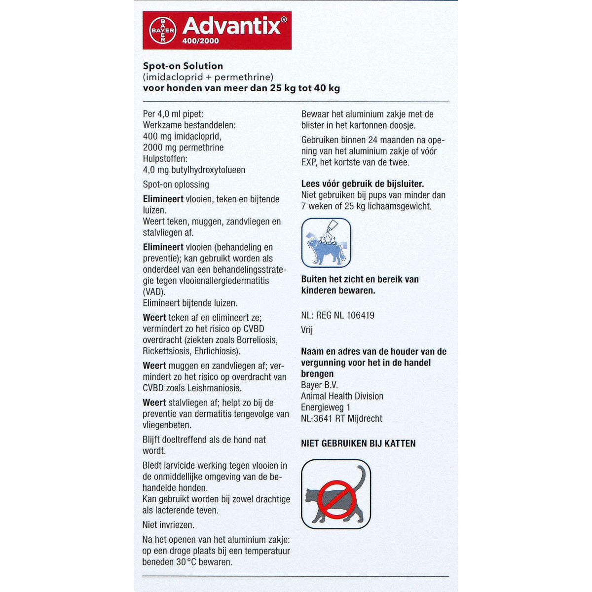 Advantix 400/2000 Spot-On Chien 25-40kg