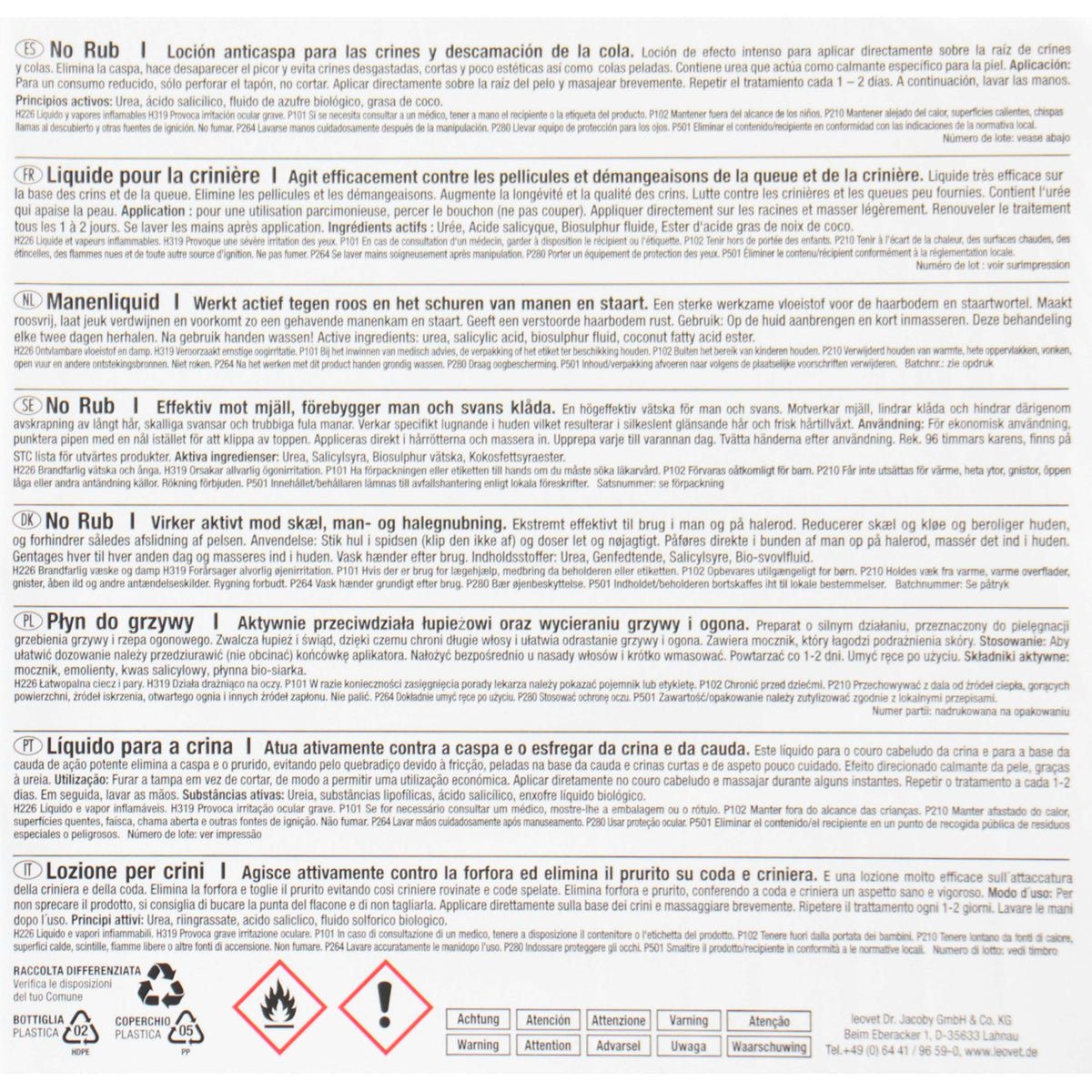 Leovet Liquide pour Crinière