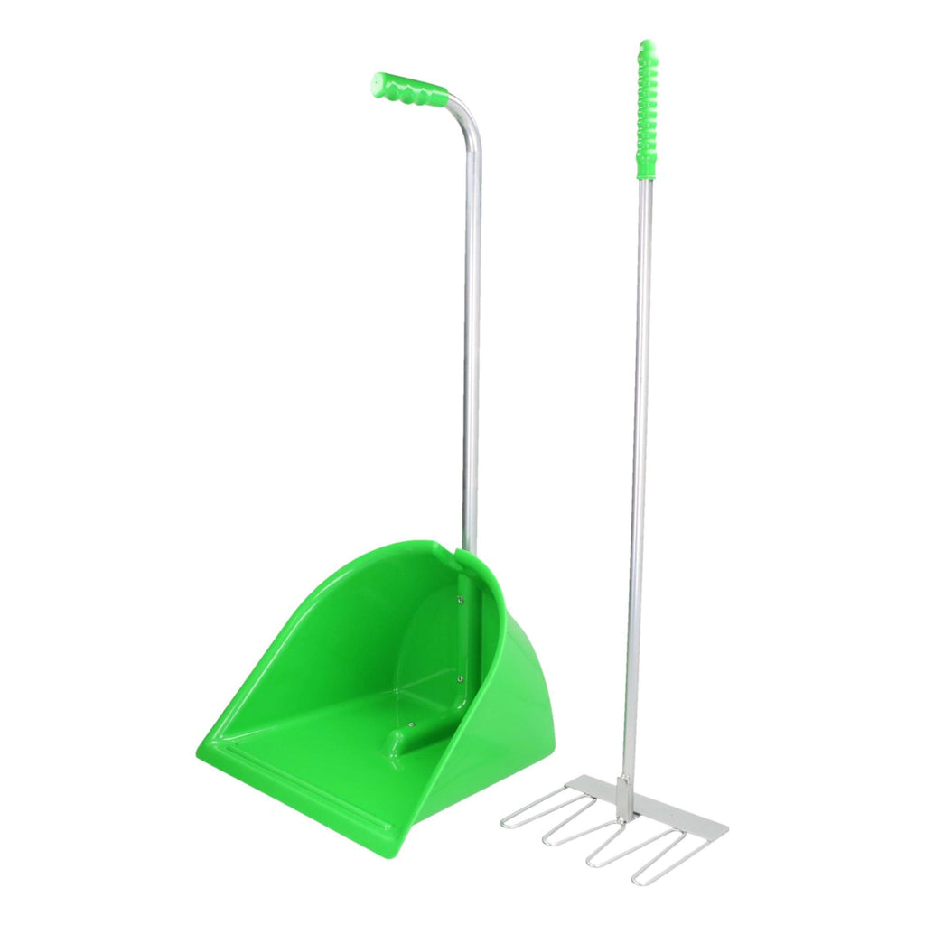 Kerbl Pelle et Râteau à Crottin Complete Vert clair
