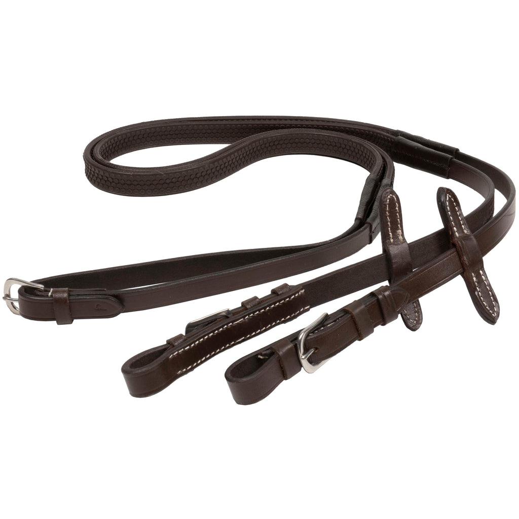 HKM Rênes avec Caoutchouc Marron