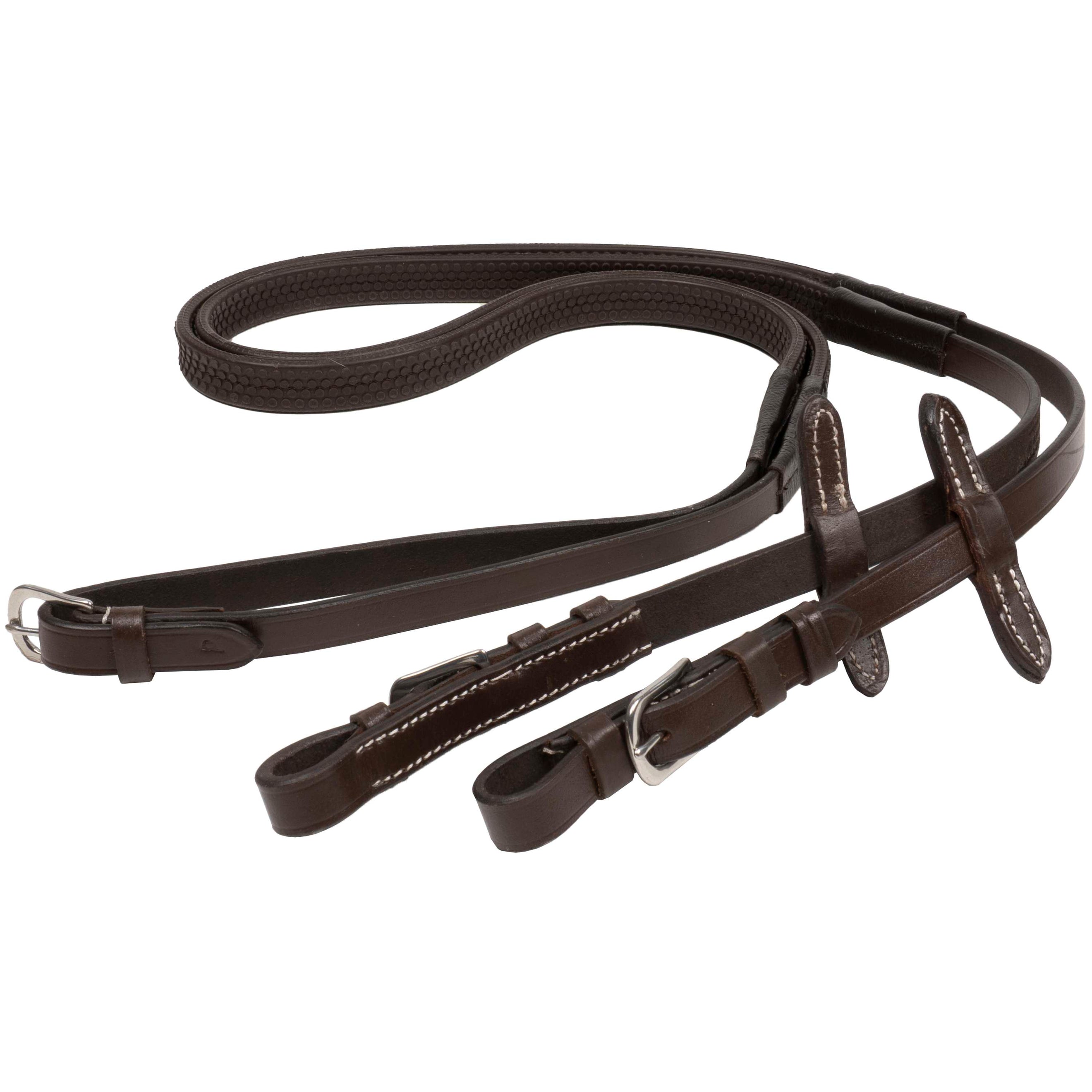 HKM Rênes avec Caoutchouc Marron