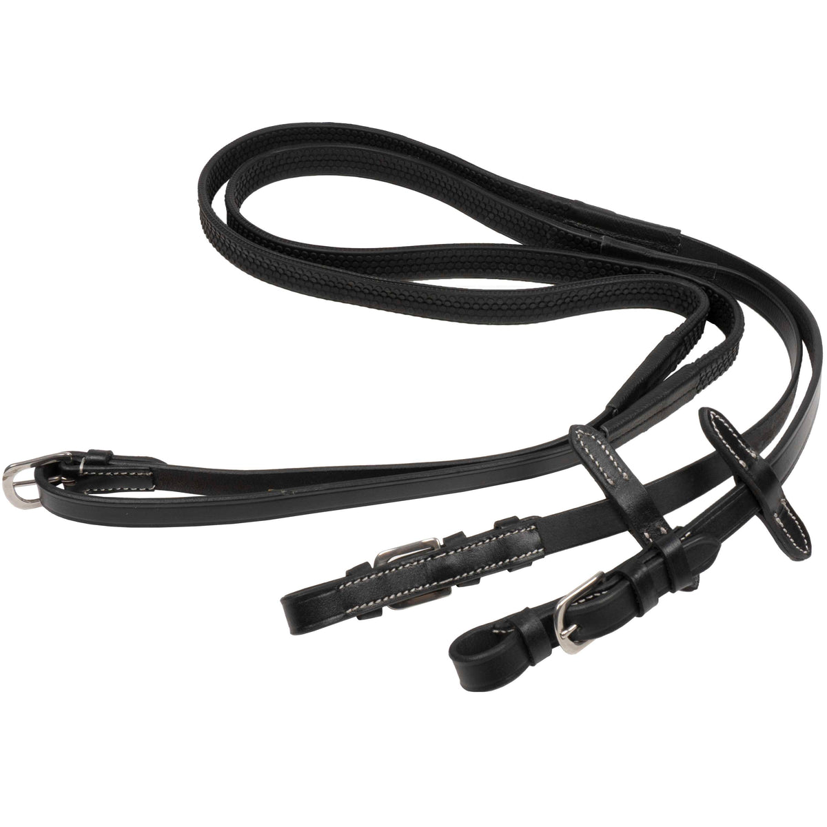 HKM Rênes avec Caoutchouc Noir