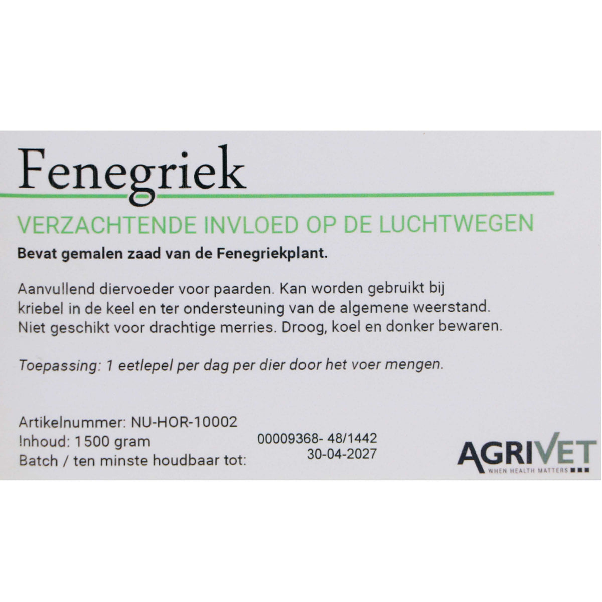 Agrivet Fenugrec