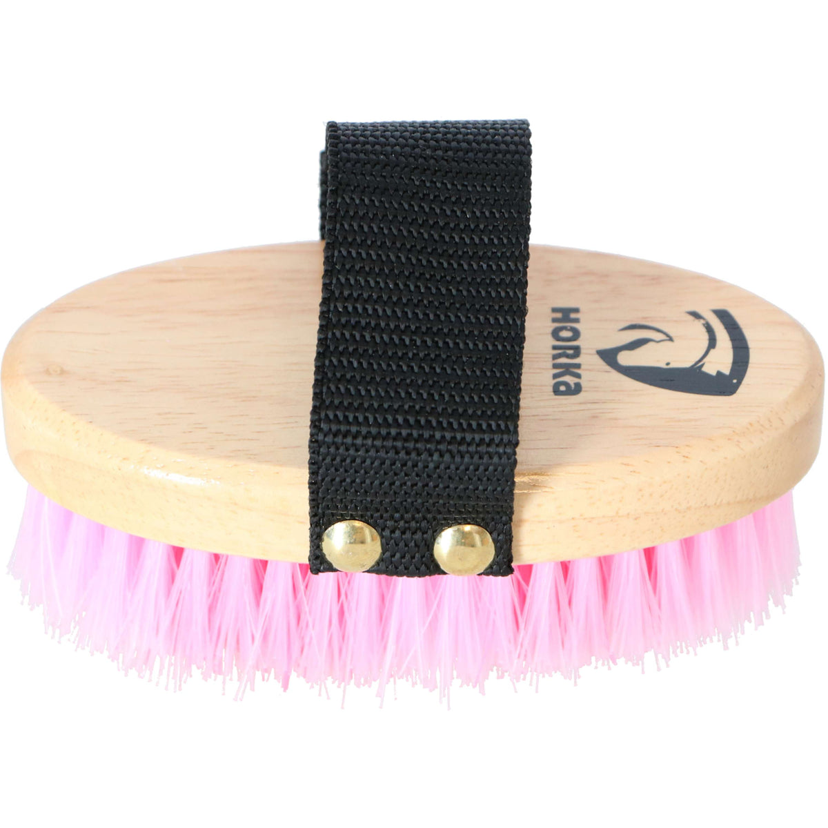 HORKA Brosse Douce Bois Poney Rose