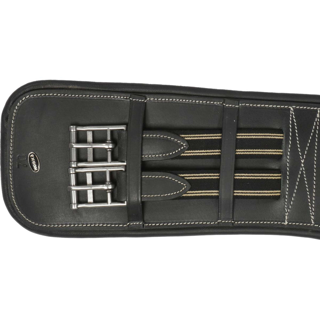 HORKA Sangle de Dressage Cuir Noir/Argent