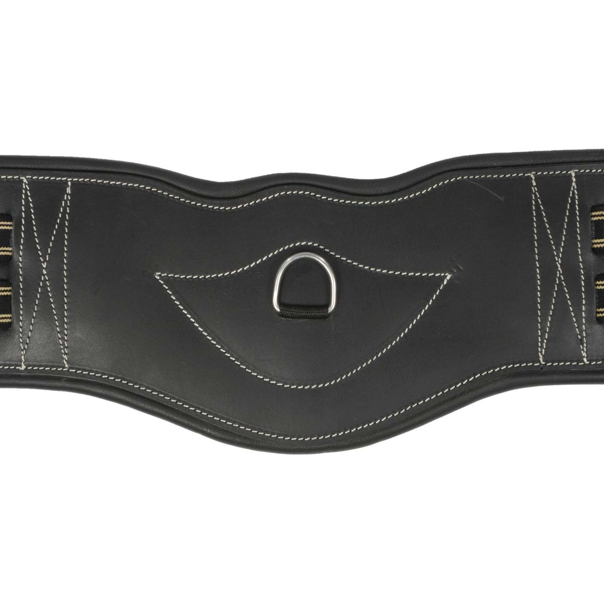 Horka Sangle de Dressage Cuir Noir/Argent