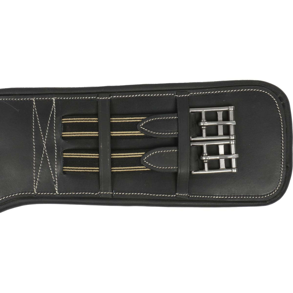 HORKA Sangle de Dressage Cuir Noir/Argent