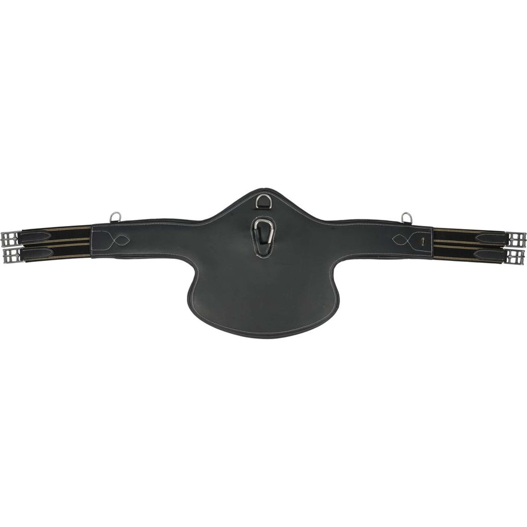 HORKA Sangle avec Protection de Ventre Cuir Noir/Argent
