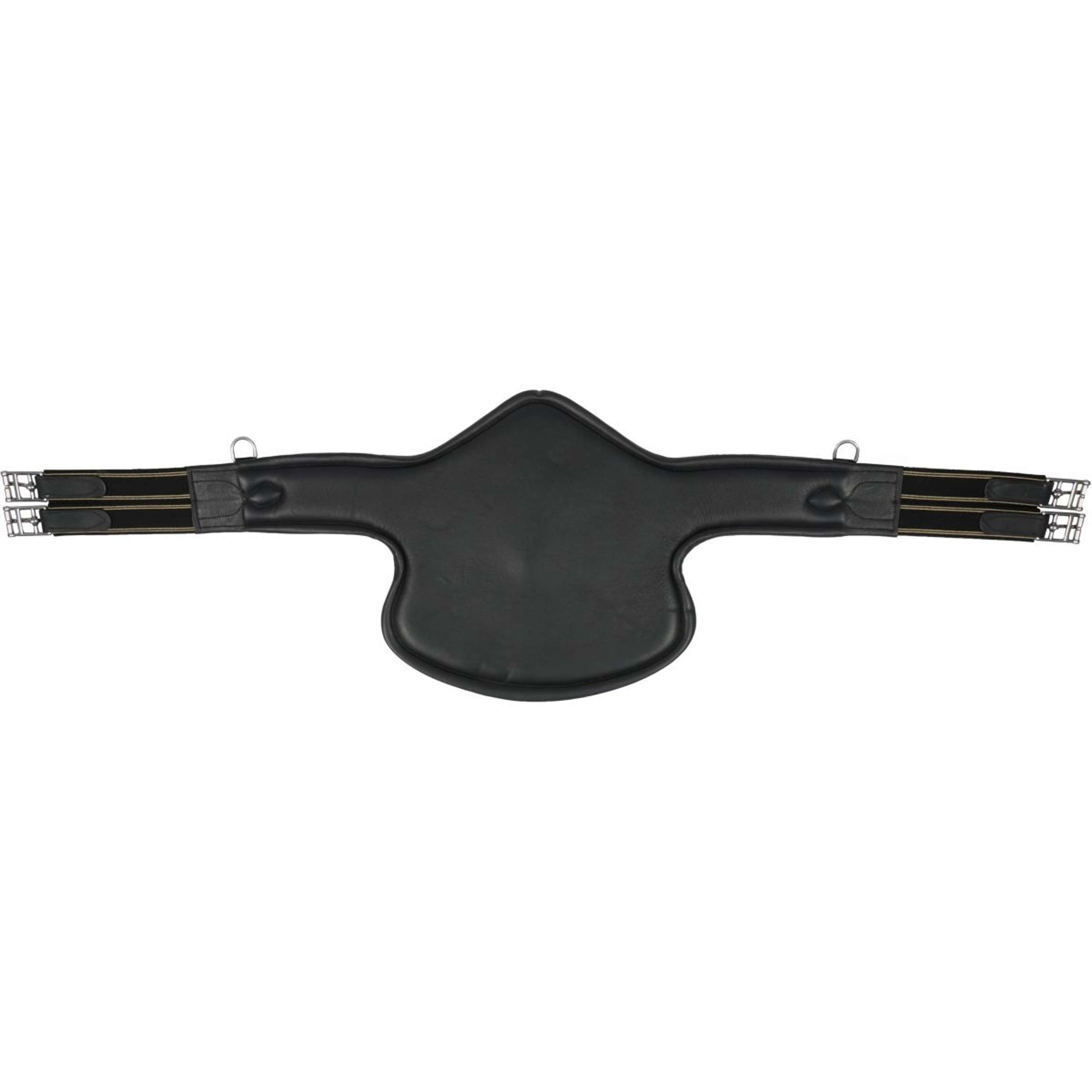 HORKA Sangle avec Protection de Ventre Cuir Noir/Argent HORKA Sangle avec Protection de Ventre Cuir Noir/Argent