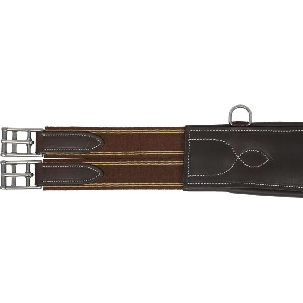 HORKA Sangle avec Protection de Ventre Cuir Marron/Argent
