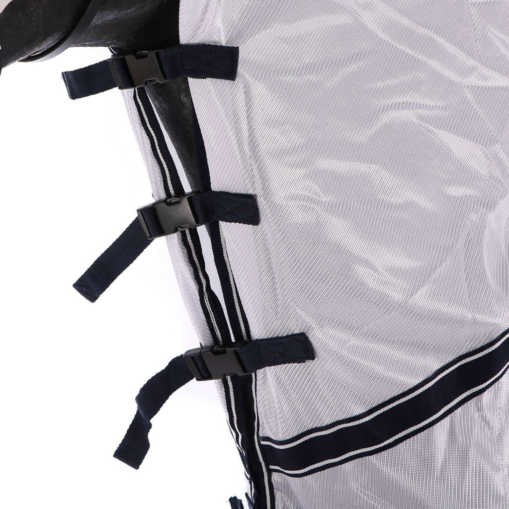 HORKA Couverture Anti-Mouches Mesh Fixe Cou Blanc
