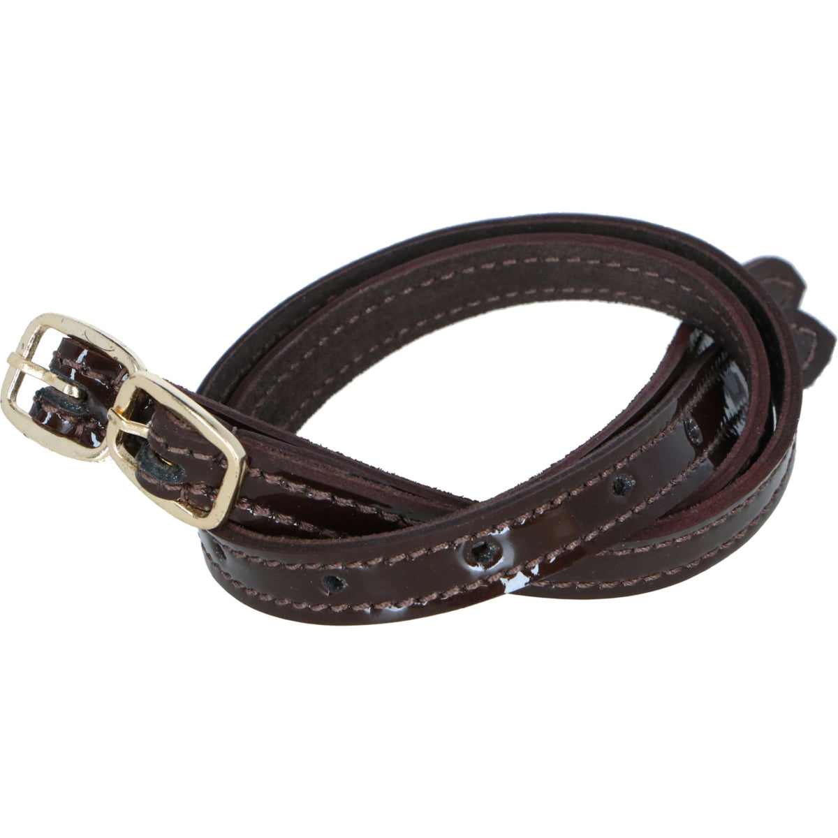 HORKA Lanière pour Éperons Vernis Marron/or