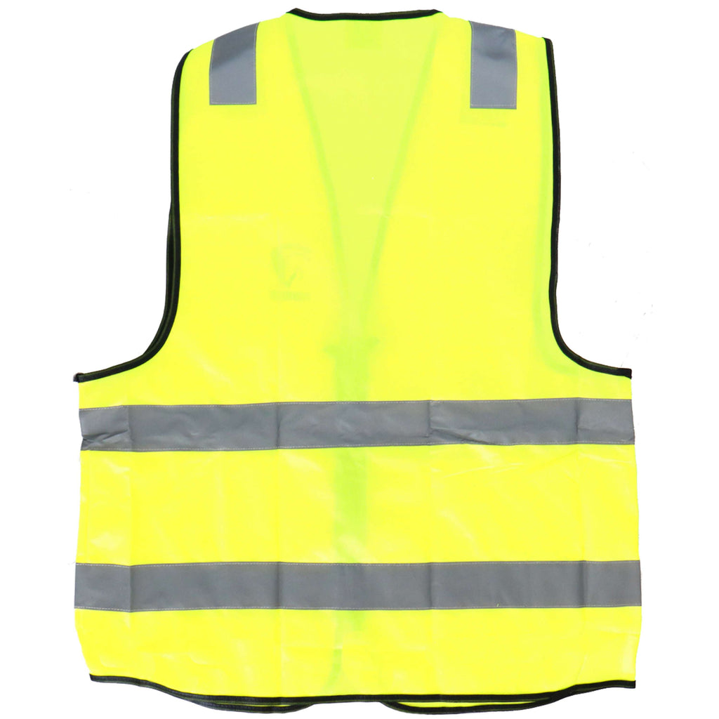 HORKA Gilet de Sécurité Fluo Réflexion avec Fermeture Éclair Jaune
