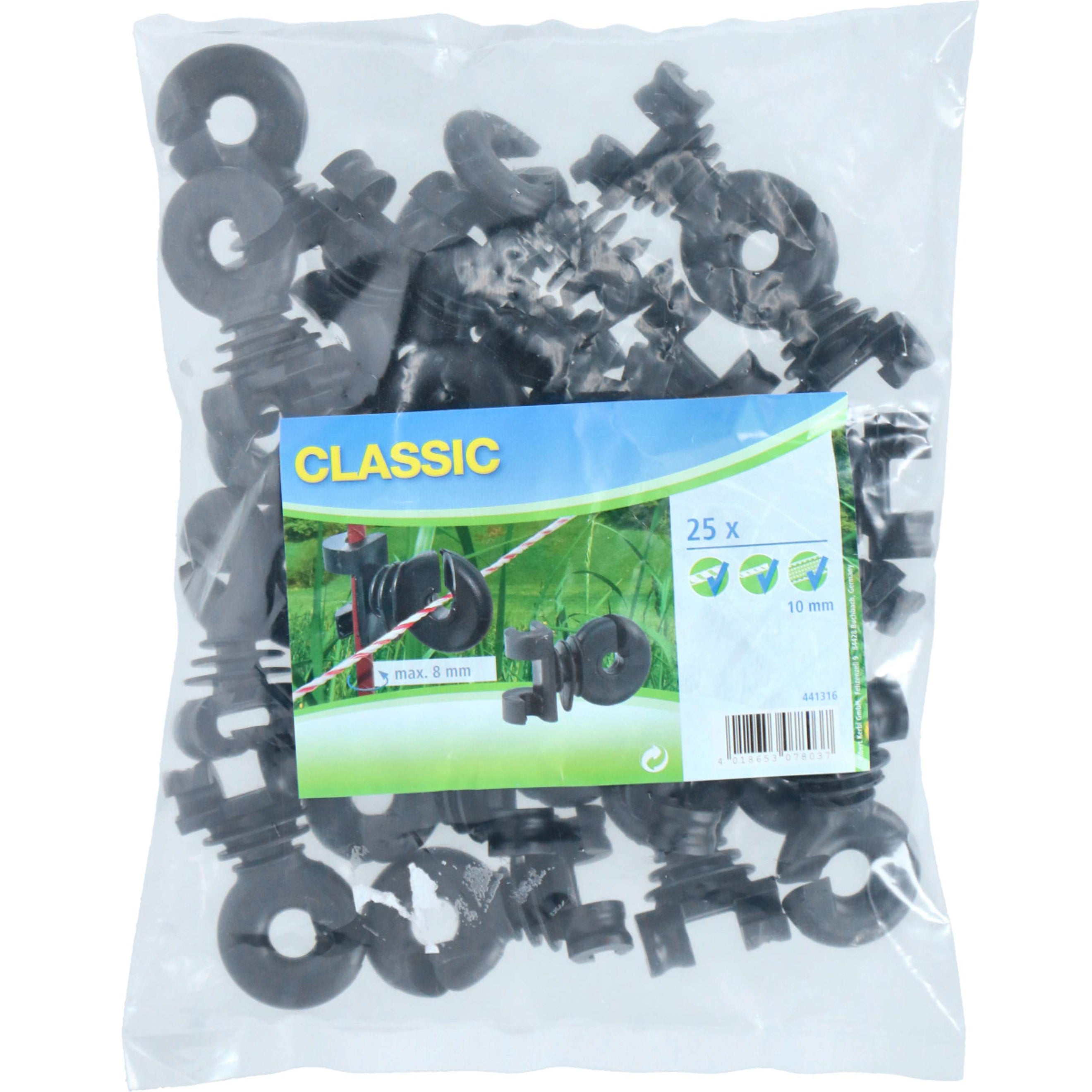 Ako Isolateur pour Poteau d'Acier Rond 25 Pièces