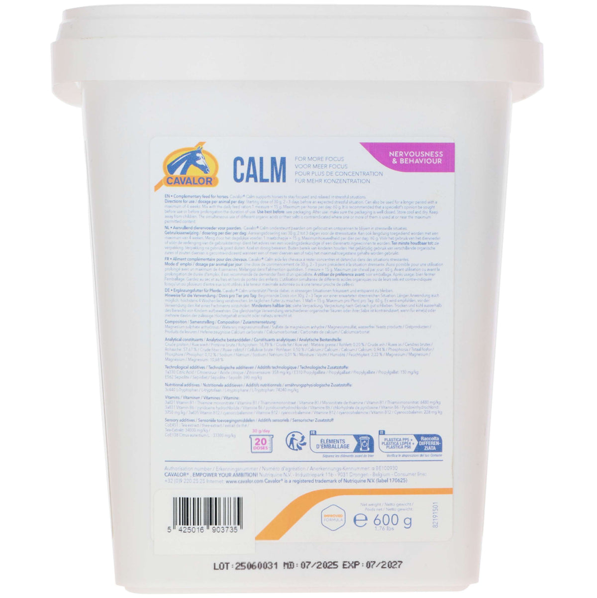 Cavalor Produit Calmant Calm