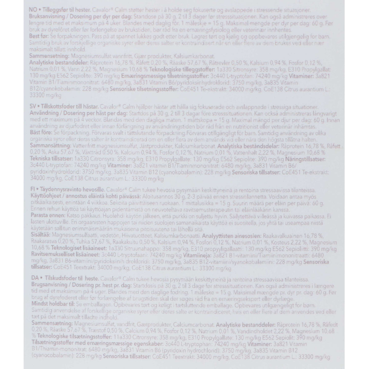 Cavalor Produit Calmant Calm