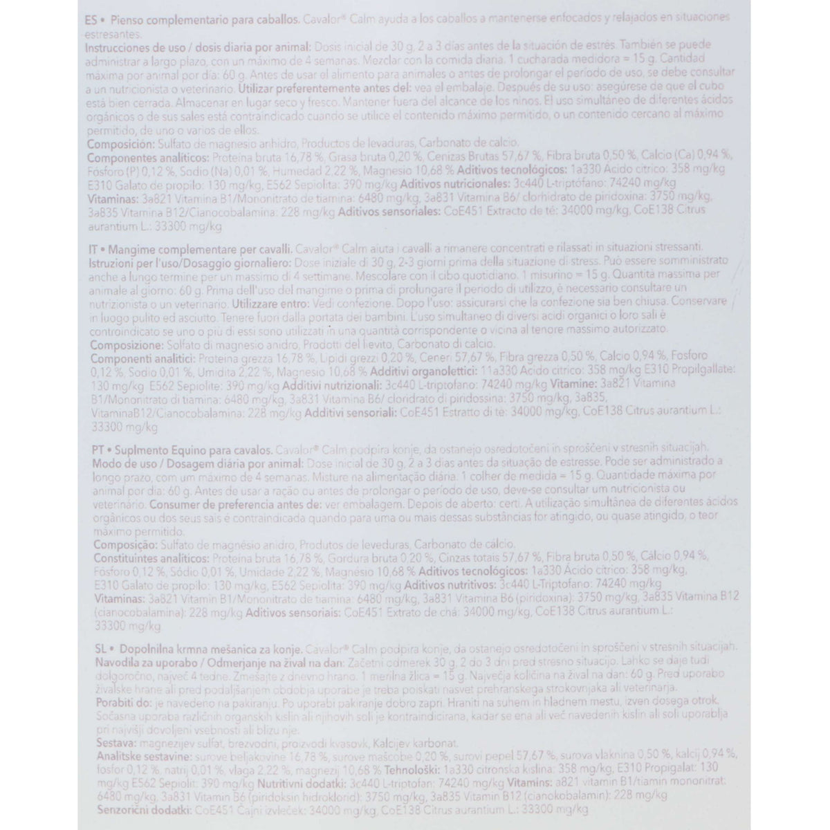 Cavalor Produit Calmant Calm