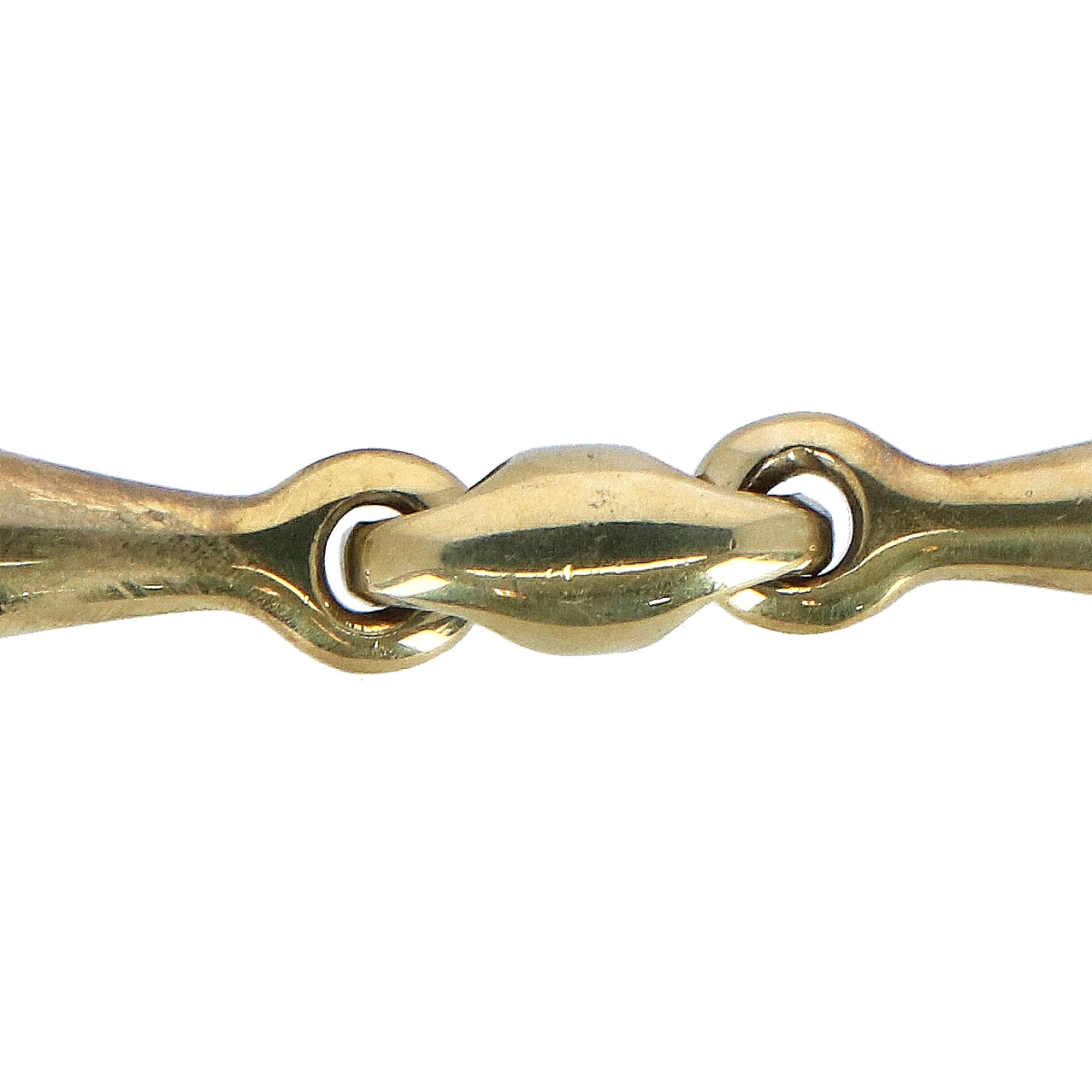 HORKA Mors à Olive Double Brisure 14mm Latation doré HORKA Mors à Olive Double Brisure 14mm Latation doré