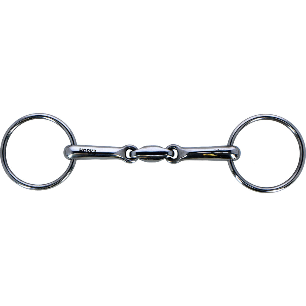 HORKA Mors de Filet Double Brisure 16mm Acier inoxydable