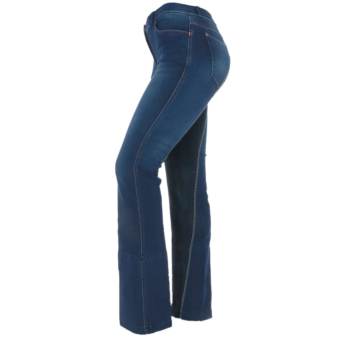 HKM Pantalon d'Équitation Summer Denim Bleu jeans/Bleu foncé