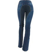 HKM Pantalon d'Équitation Summer Denim Bleu jeans/Bleu foncé