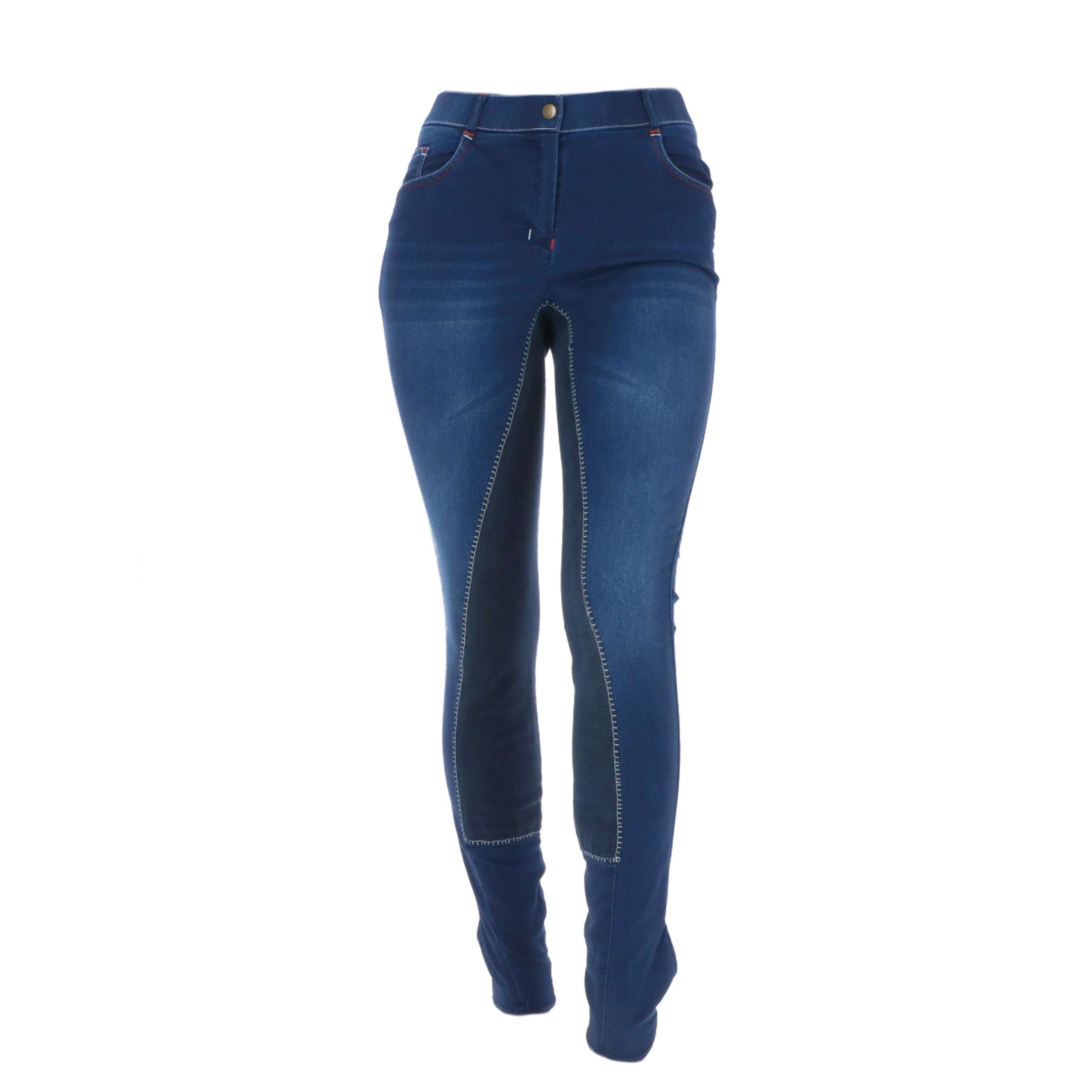 HKM Pantalon d'Équitation Summer Denim 3/4 Jeans bleu