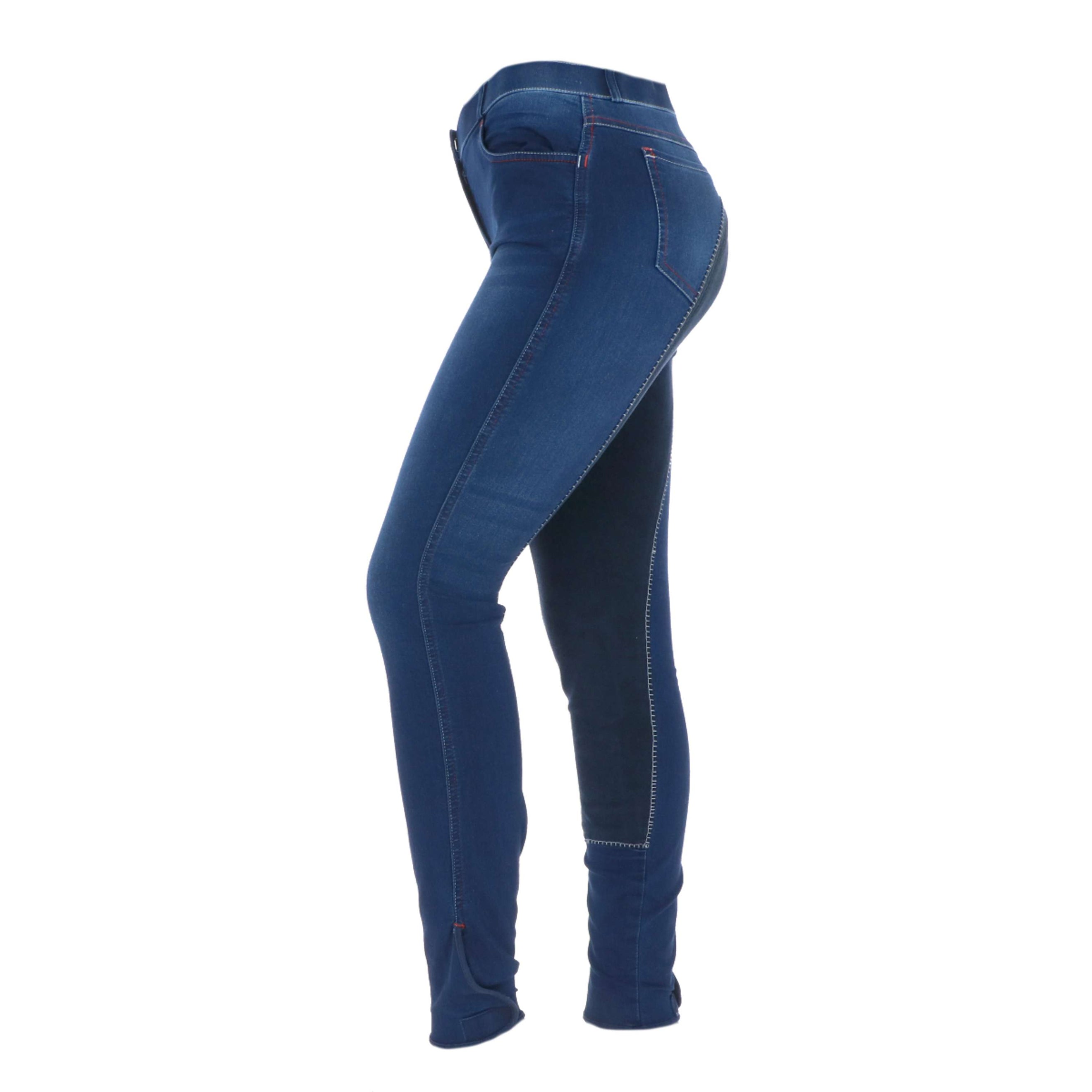 HKM Pantalon d'Équitation Summer Denim 3/4 Jeans bleu