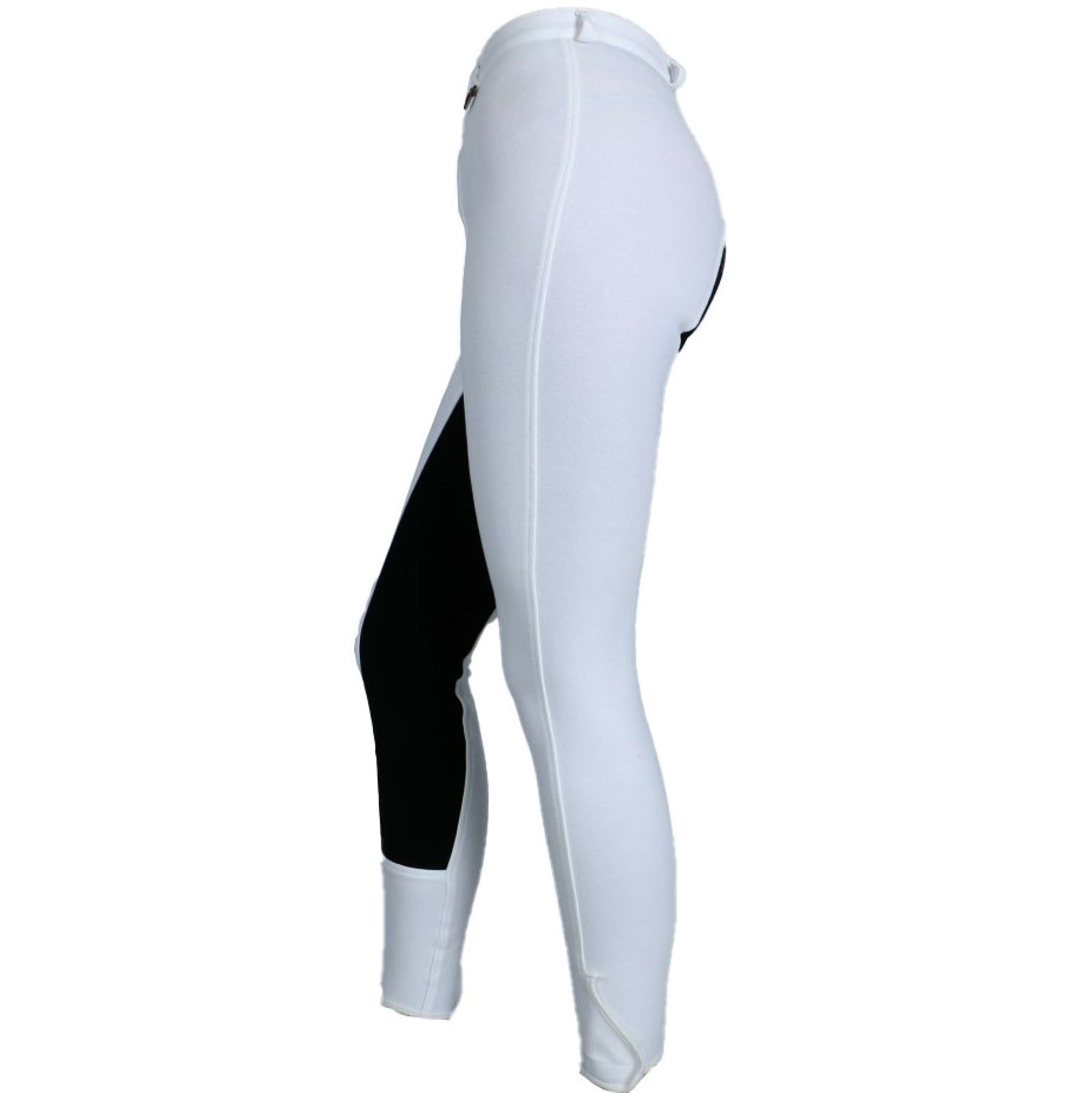 HKM Pantalon d'Équitation Basic Belmtex Grip Blanc/Noir