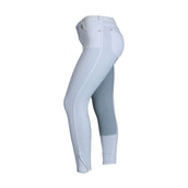 HKM Pantalon d'Équitation Comfort Fit 3/4 Alos Fond de peau Blanc