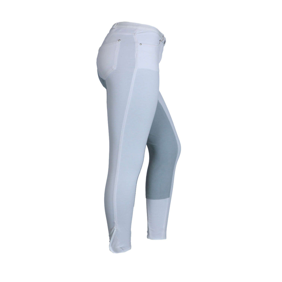 HKM Pantalon d'Équitation Comfort Fit 3/4 Alos Fond de peau Blanc