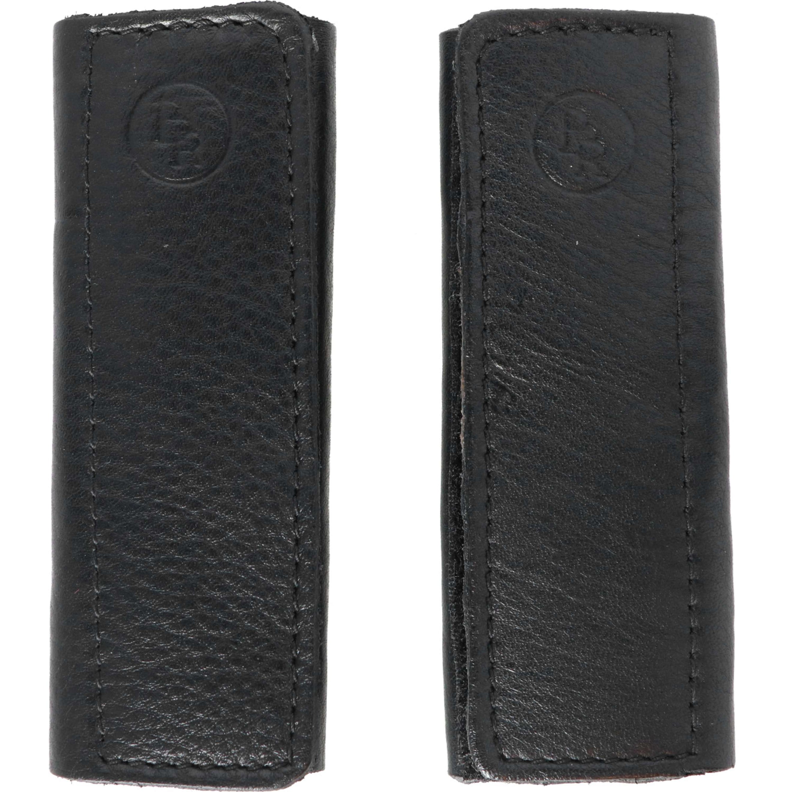 BR Fourreaux de Muserolles Cuir Souple avec Velcro Noir