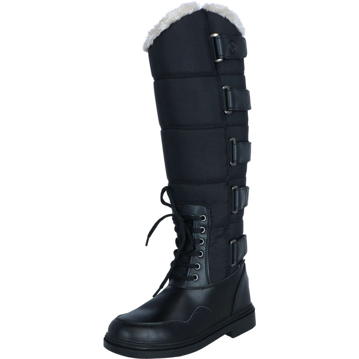 Bottes d'équitation équestre HRH Kirby genou haut cuir noir Bottes d'équitation équestre HRH Kirby genou haut cuir noir
