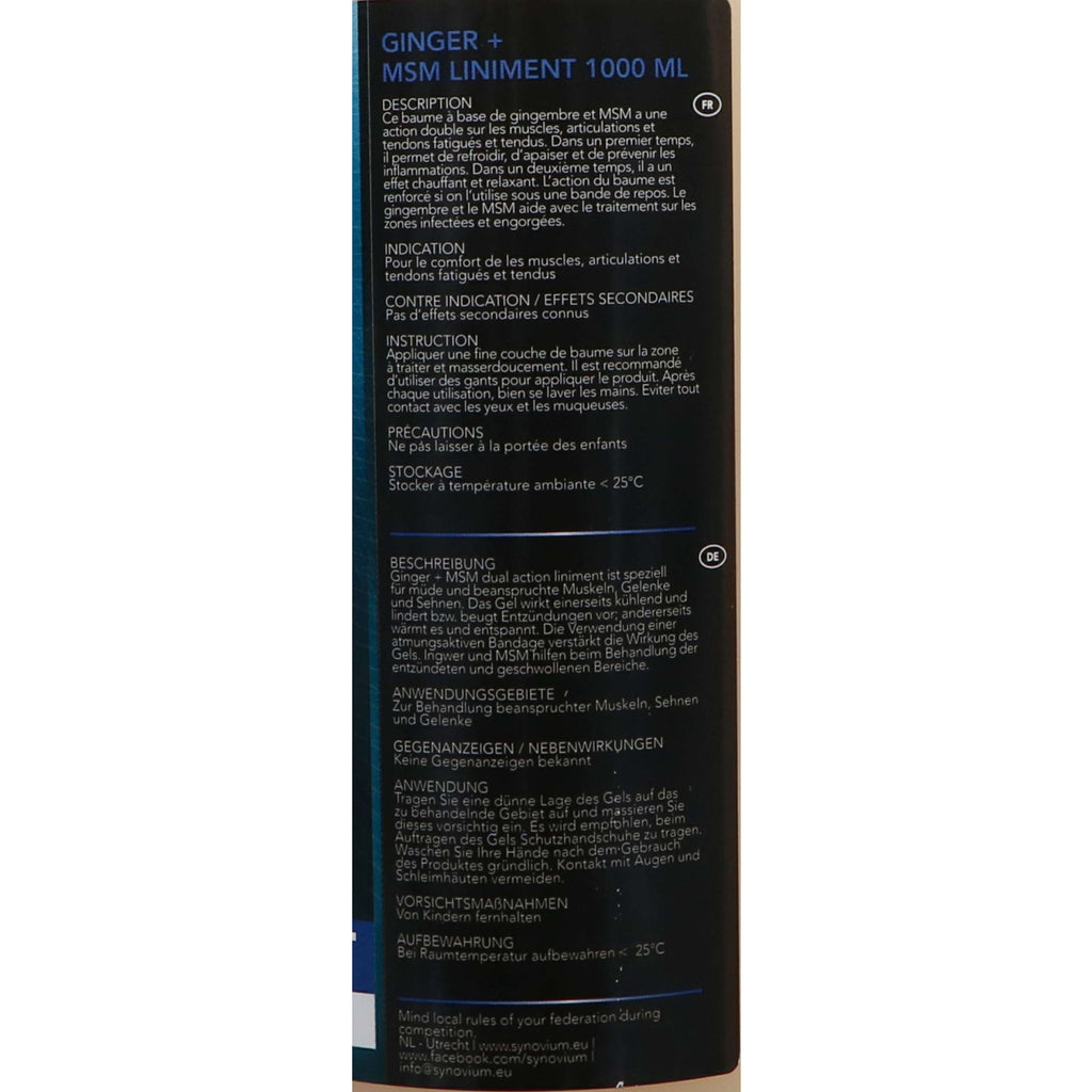 Synovium Liniment MSM Gingembre