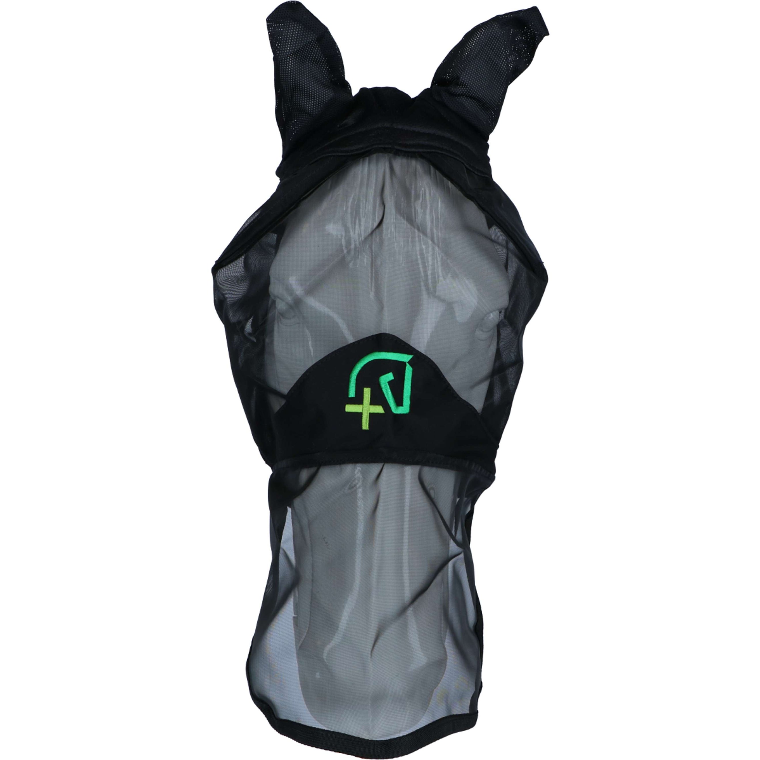 Agradi Horse Masque Anti-Mouches Fine Mesh avec Oreilles et Nez Noir